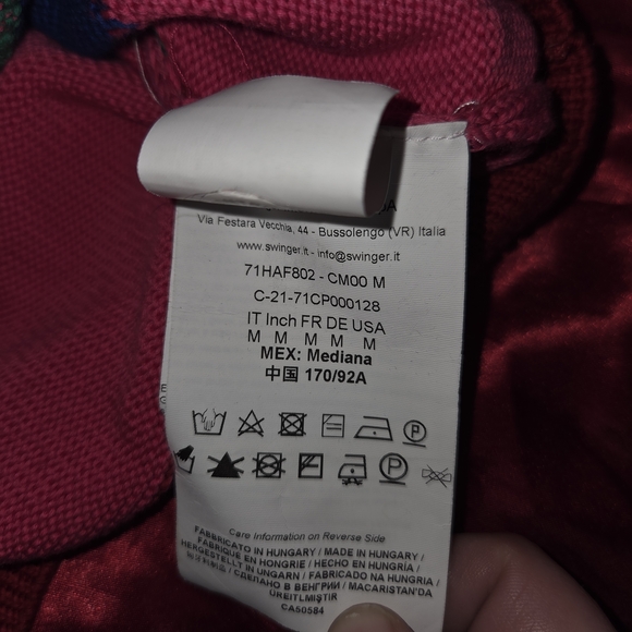 Versace Jeans Couture Y2K Logo Argyle Colorblock Knit Sweater - Picture 6 of 6